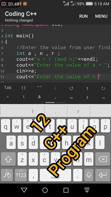 Program No 12 | C++ Program | Divide of two numbers in C++ Program | #c++ #c #Gcuf #c++program