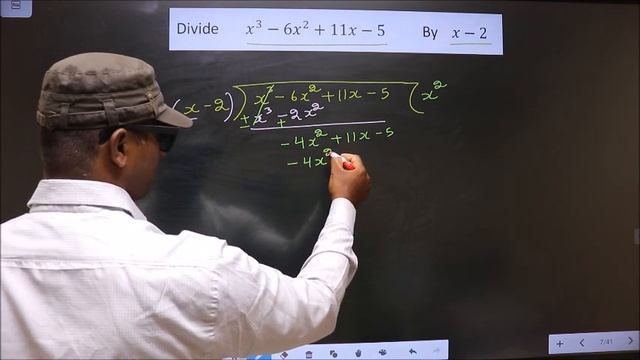 Polynomial    division       Divide       x^3-6x^2+11x-5          By    x-2