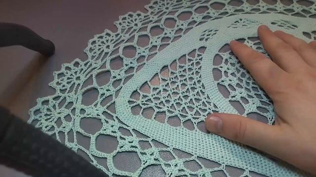Оригинальная овальная салфетка крючком Эклектика