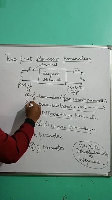Types of two port parameters I Verma Sir