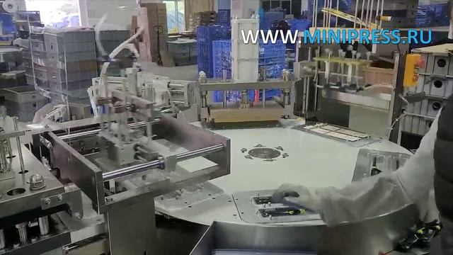 Блистерная роторная машина для индивидуальной упаковки ПВХ картон NZ-35-2 Minipress Minipress.ru
