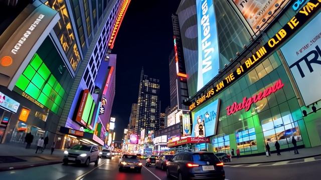 Камера движется вдоль города_