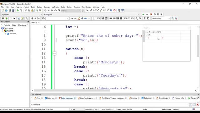 Tutorial 15. switch. C programming language