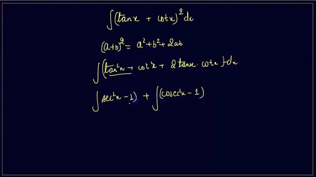 Find the integration of \int (tanx+cotx)^2dx