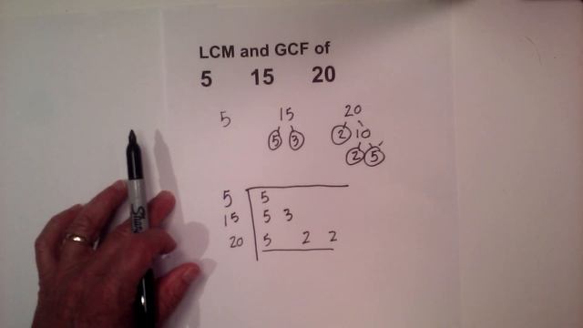 LCM and GCF of 5  15  20