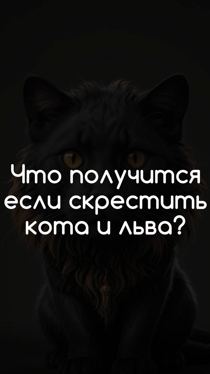 Что будет если скрестить кота и льва? Вопрос нейросети