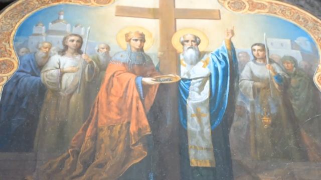 10. Финал реставрации иконы Воздвижения Креста.