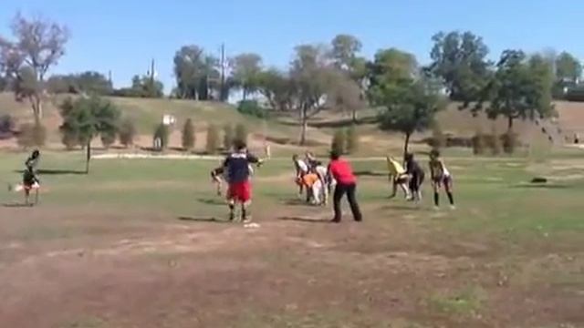 Alpha Kappa Psi - Houston Divas Playing Football at Spotts Park