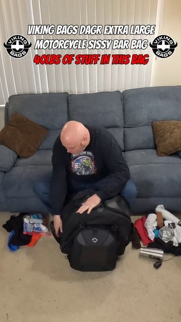 How much stuff can I fit in The Viking Bags Dagr Extra Large Motorcycle Sissy Bar Bag @VikingBagYT