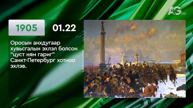 ЭТОТ ДЕНЬ В ИСТОРИИ: 22 января/ ЭНЭ ӨДӨР ТҮҮХЭНД: 01.22