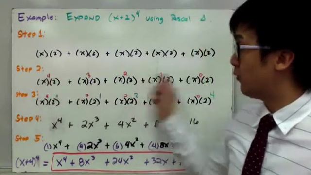 PRECALCULUS: Binomial Theorem using Pascal Triangle | BINOMIAL EXPANSION