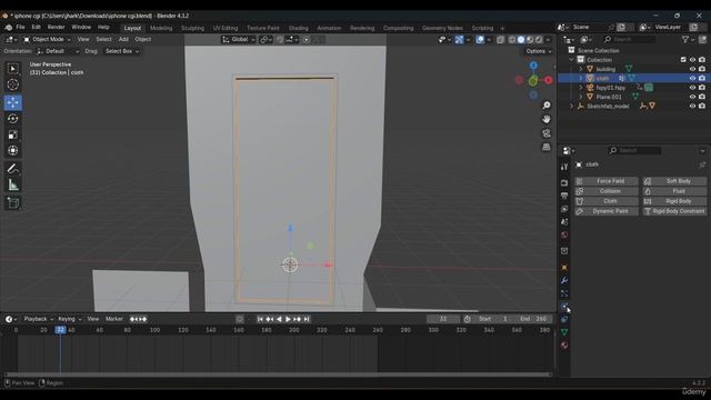7 -Cloth effect in the plane