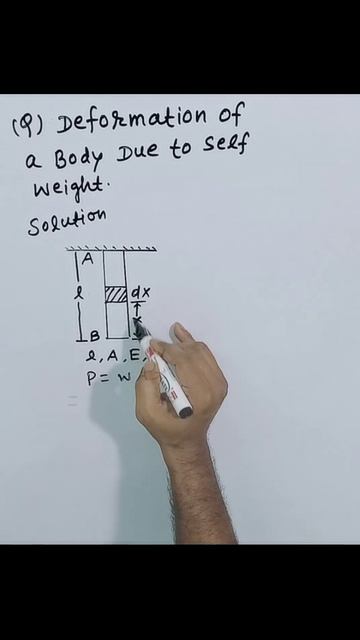 Deformation of a body due to self weight