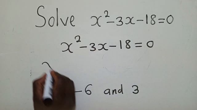 Solving quadratic equation by factorisation     |x²-3x-18=0 |