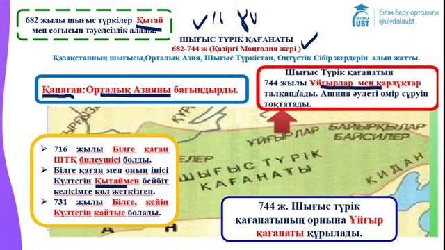 Түрік пен Қимақ қағанаттары. Қайталау сабағы 2022 жыл 1сабақ.