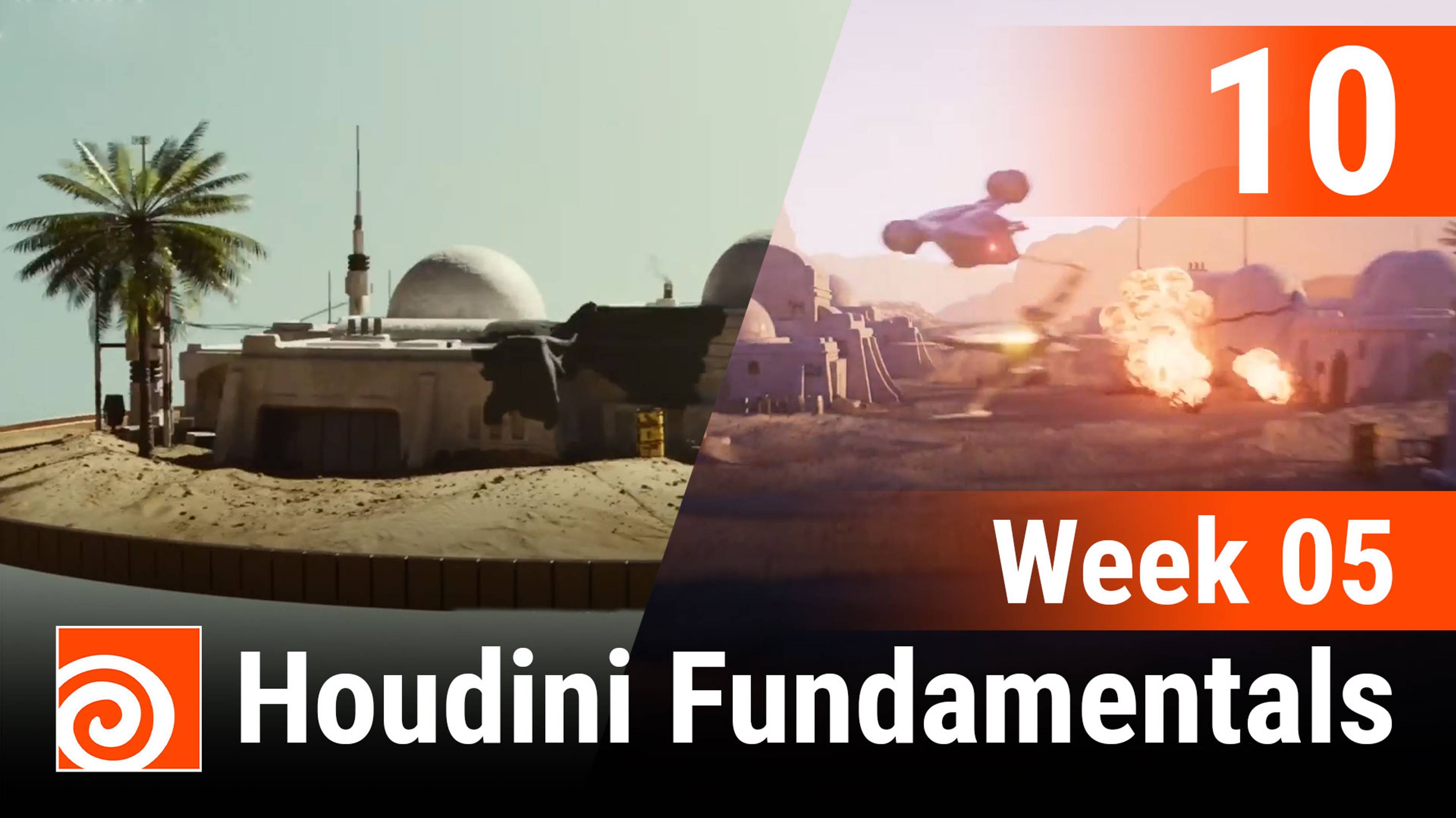 Week 05 - 010 - scattering multiple models - Houdini Fundamentals