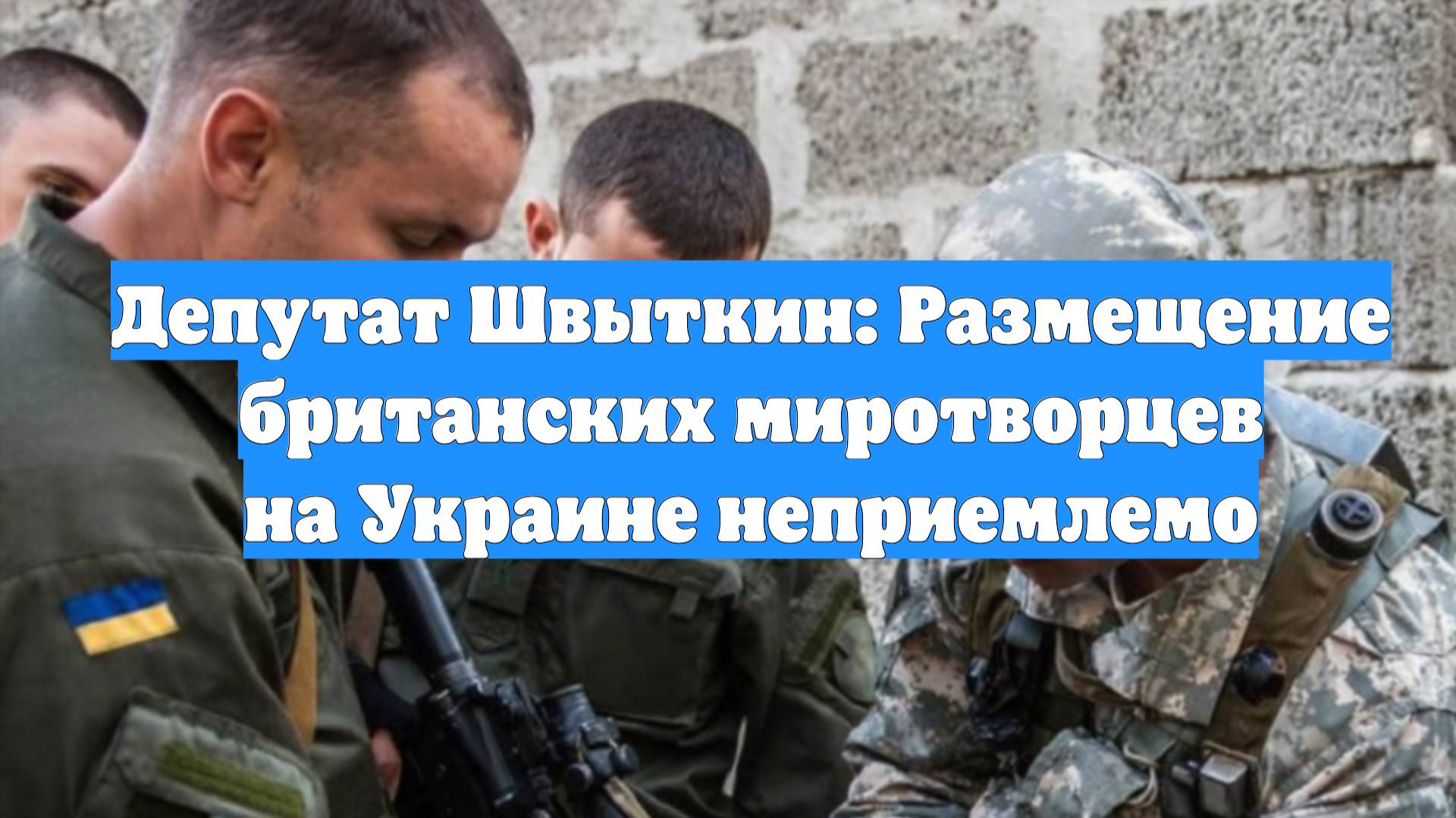 Депутат Швыткин: Размещение британских миротворцев на Украине неприемлемо