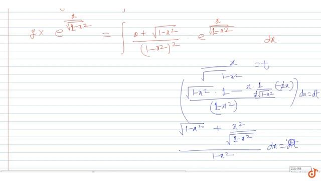 solve `(dy)/(dx)+y/((1-x^2)^(3/2))=(x+(1-x^2)^(1/2))/((1-x^2)^2)`