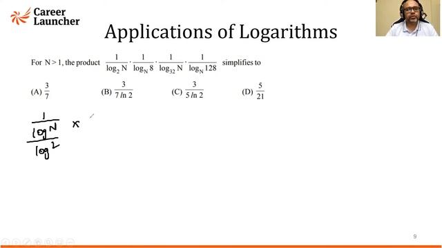 Logarithms 4 - Applications of Log Properties contd