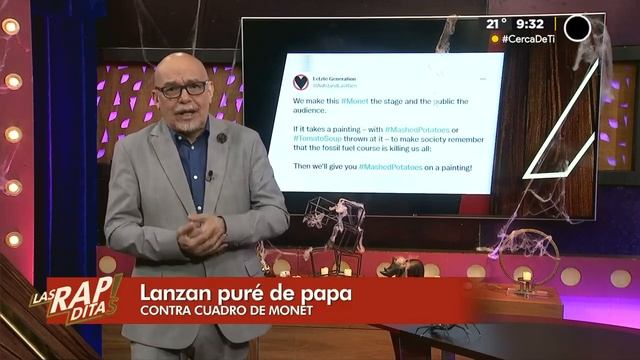 Lanzan puré de papa a cuadro de Monet | Las Rapiditas