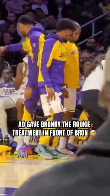 AD had to get his seat back from Bronny 😂 (via _michaelmorales10⧸IG)