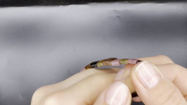 Браслет с цветным турмалином, расцветки разные ТУ022