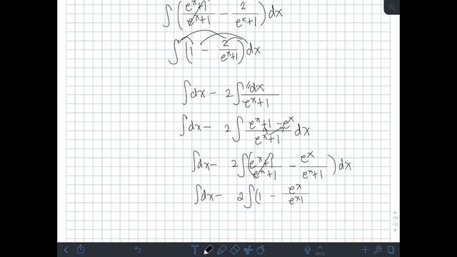 Integral Practice #58: Integral Of ((e^x - 1)/(e^x + 1))dx