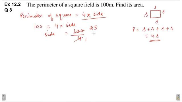 Q 8 | Ex 12.2 | Class 6 | Perimeter And Area | Chapter 12 | PSEB | Maths