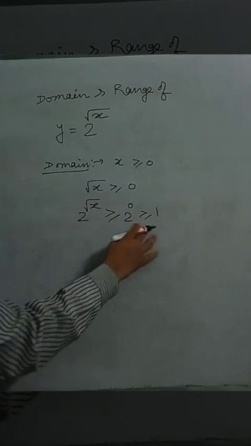 #115 Domain & Range of y= 2^√x