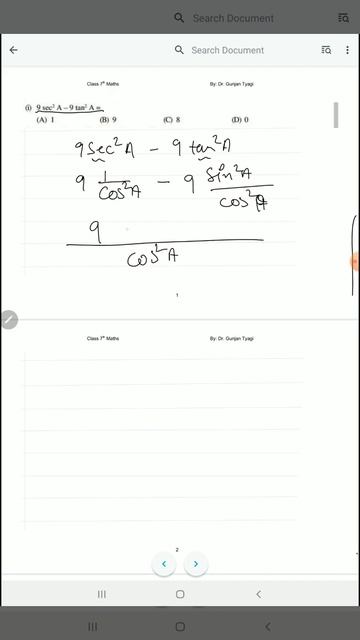 trigonometry# class 10....sec,tan.. convert into cos,sin