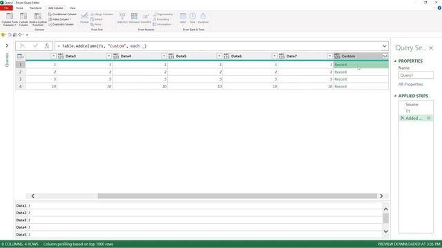 Add Total by Summing all Columns in Power Query