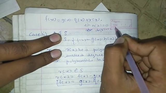 Division algorithm in polynomial Ring part 1II RING THEORY II HINDI II #upscmathematics