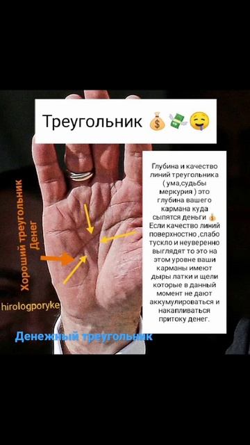 Денежный треугольник на ладони 💰💸💰 Хирология не гадание, а наука чтения событий судьбы по линиям..