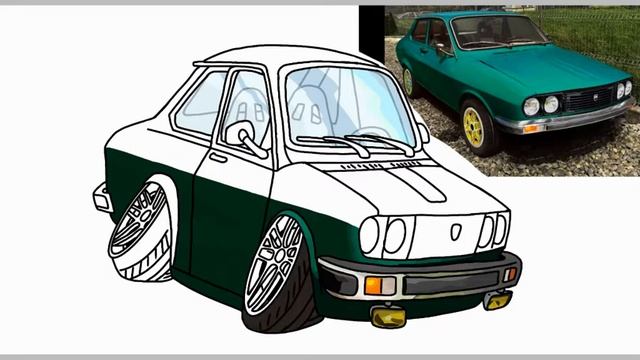 Drawing a Dacia 1410 Sport #SM02DEV