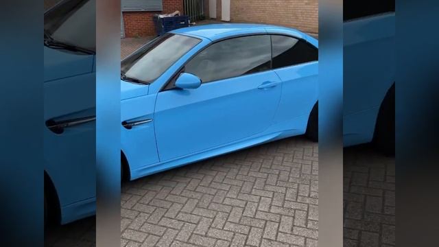 BMW E93 - Full colour change in Oracal Ice Blue Gloss