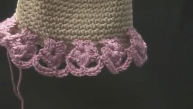 Crochet Flower Edging for Hat[1]