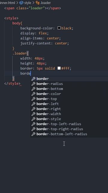 Loading spinner on CSS and HTML