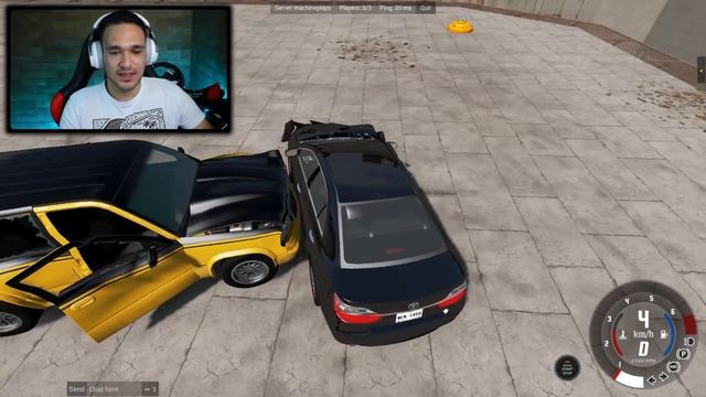 BATALHA de CARROS no CAMPO MINADO! BeamNG.drive