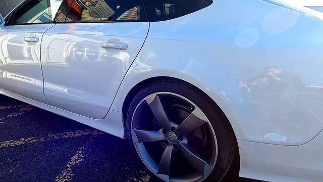 Audi A7 quarter panel repair and paint.