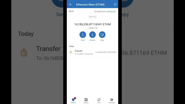 scam coin Ethereum meta  i try to transfer this coin from binance chain to Ethereum chain