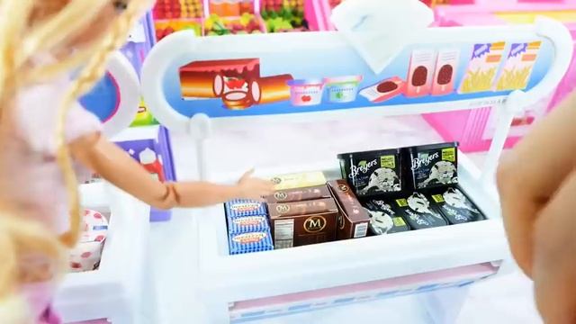Барби Куклы Супермаркет Для Девочек Для Малышей Для Детей Дочки Матери Игра Мультфильм Мультики