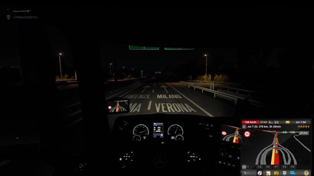 ETS2 TruckersMP | Venetia - Roma ROAD 541km with Mercedes Actros