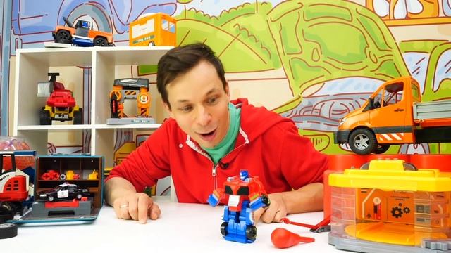 Оптимус Прайм в беде: как избежать десептиконов и стать сильнее! Видео про игрушки трансформеры