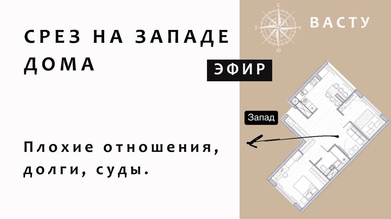 СРЕЗ НА ЗАПАДЕ ДОМАЗапись эфира  .Какие проблемы дает на такой срез и сам Западный сектор в доме.Есл