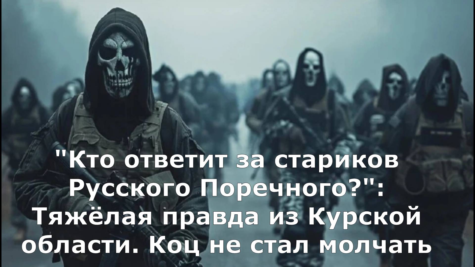 "Кто ответит за стариков Русского Поречного?": Тяжёлая правда из Курской области. Коц не стал молчат