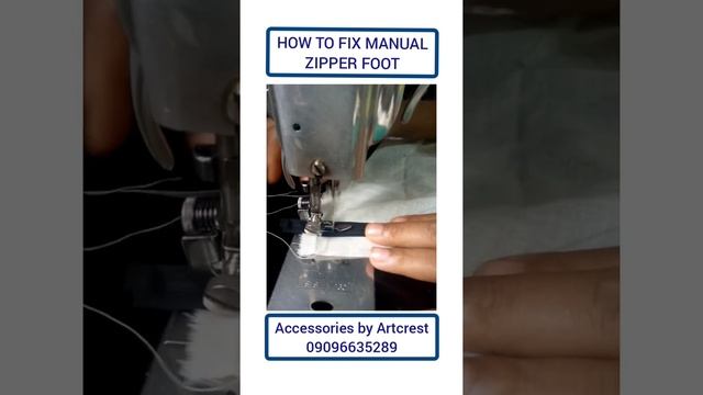 How to use Manual Zipper foot