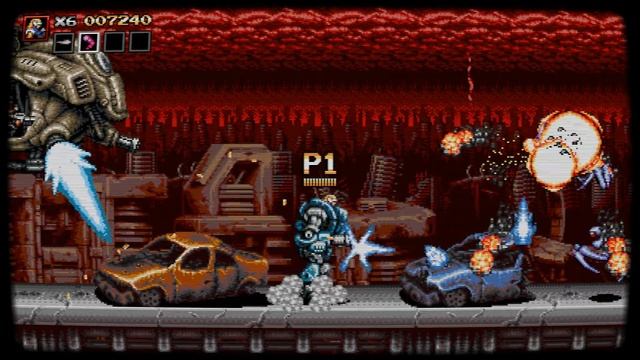Blazing Chrome PC Mission 1 Easy Filter CRT A 1440p 60fps