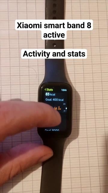 Xiaomi smart band 8 active. activity and stats