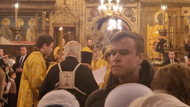 На Патриаршей службе.  Кремль.