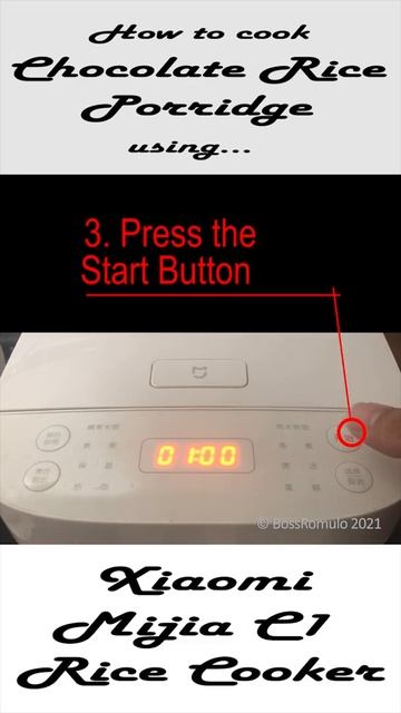 How to cook champorado (chocolate rice porridge) using Xiaomi C1 Rice Cooker